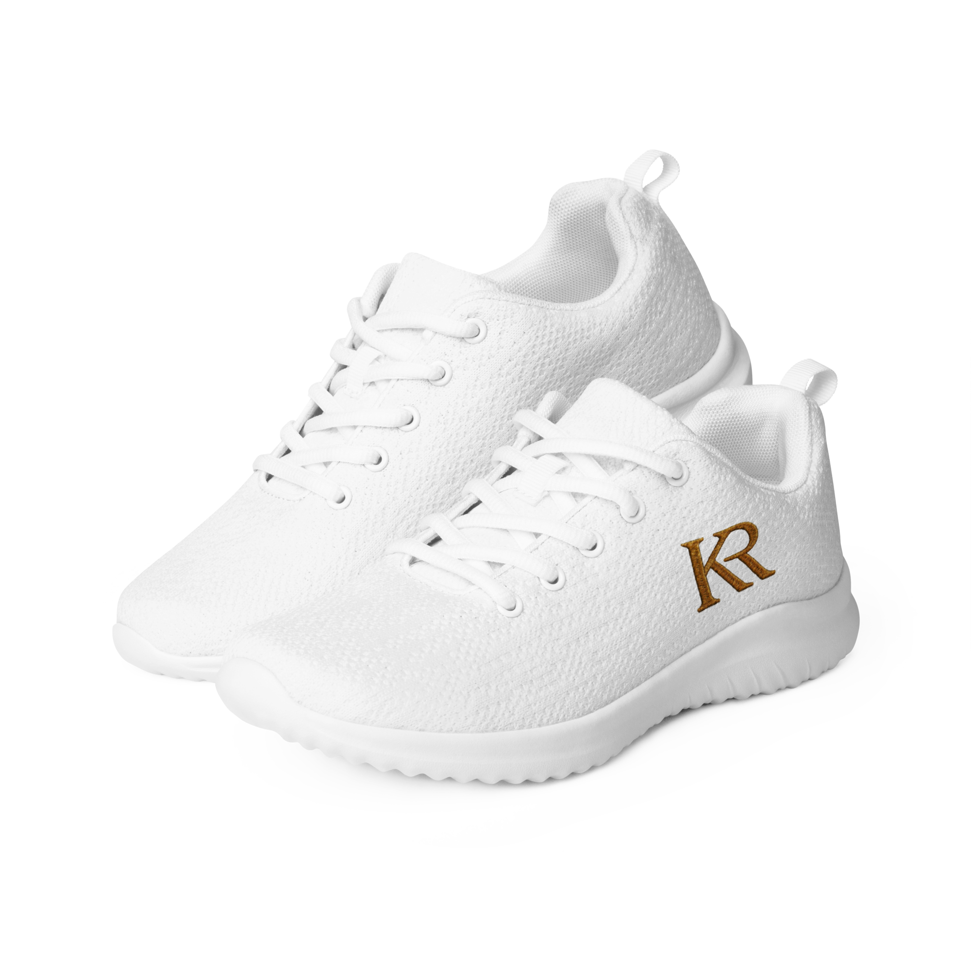 Sneackers KR Premium Homme - Blanc éclatant & Or 