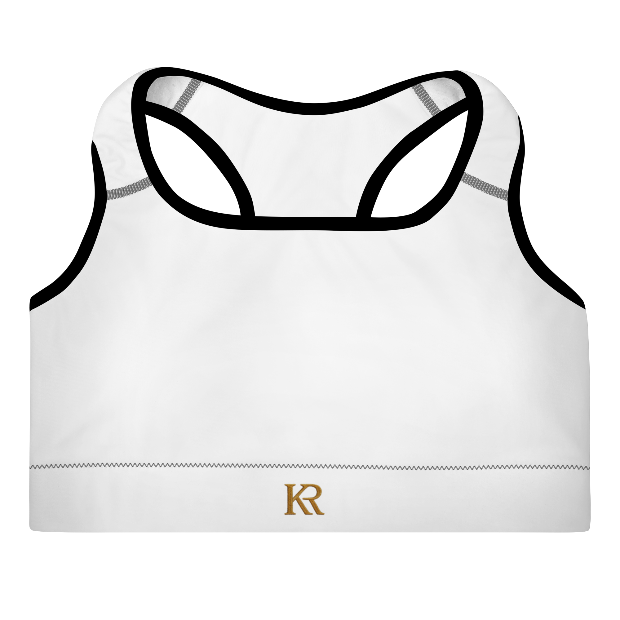 Brassière de Sport KR Premium - Contour Noir & Blanc