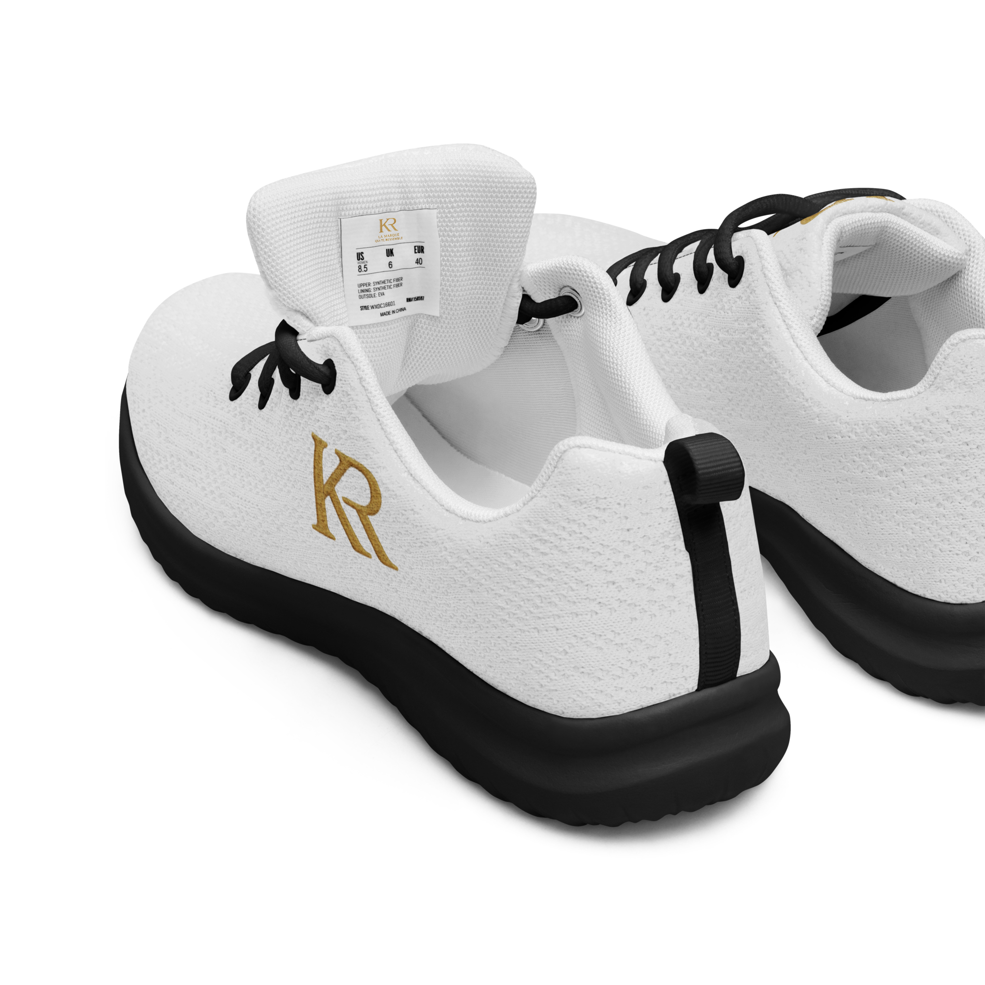 Baskets Premium KR - Sneakers Blanc & Noir pour Homme