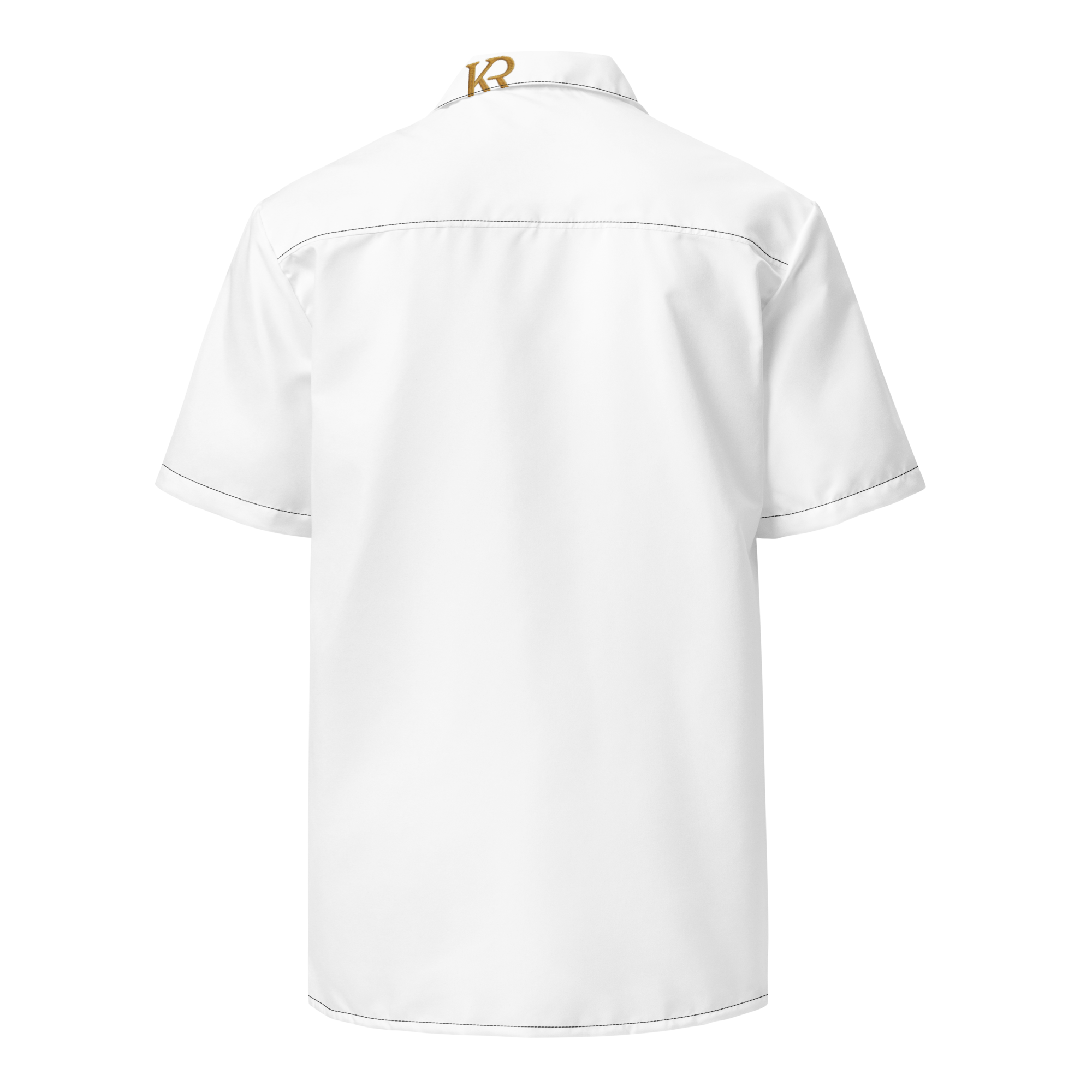 Chemise Blanche Premium KR - Manches Courtes & Coutures Contrastées