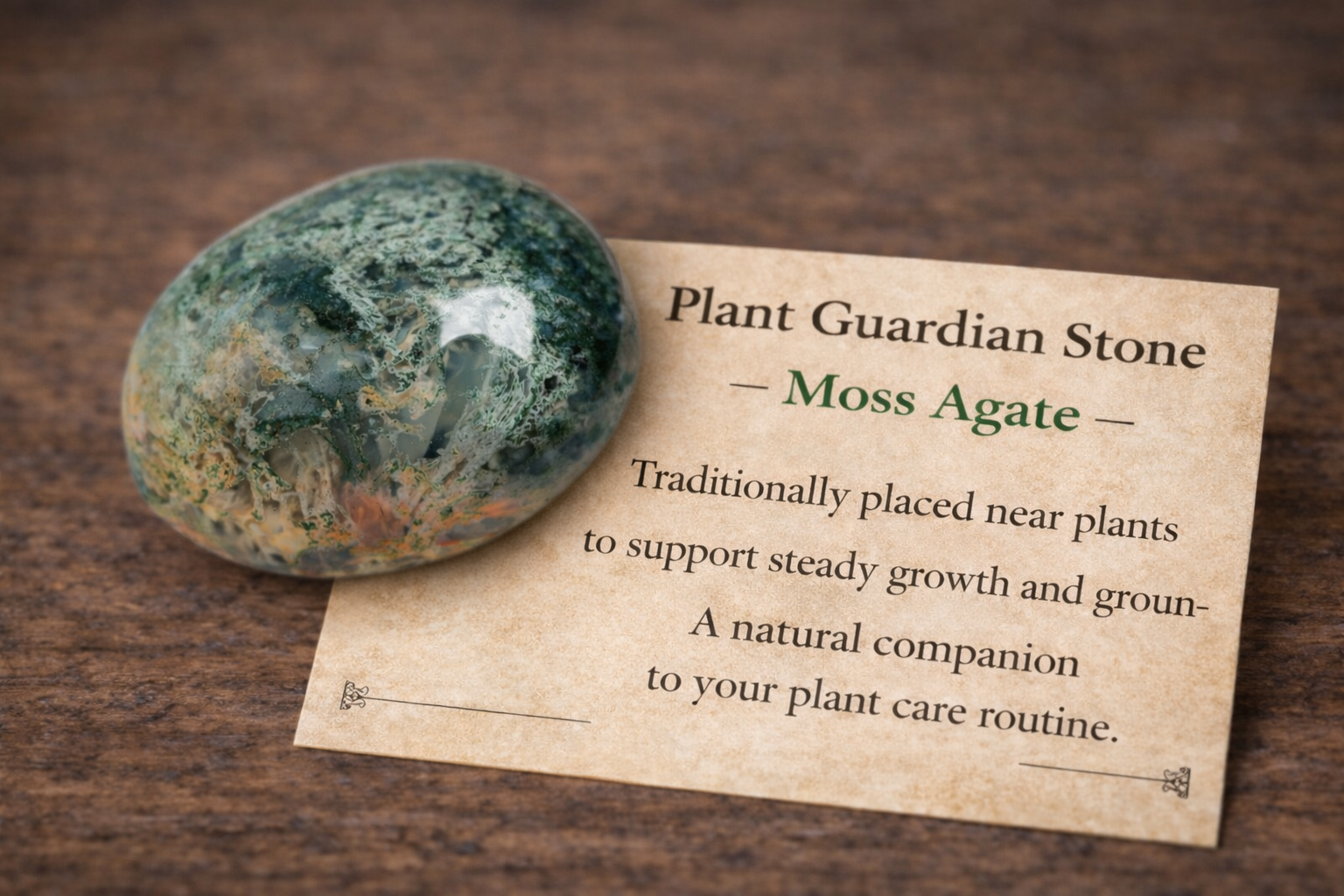 Plant Guardian Stone Moss Agate 