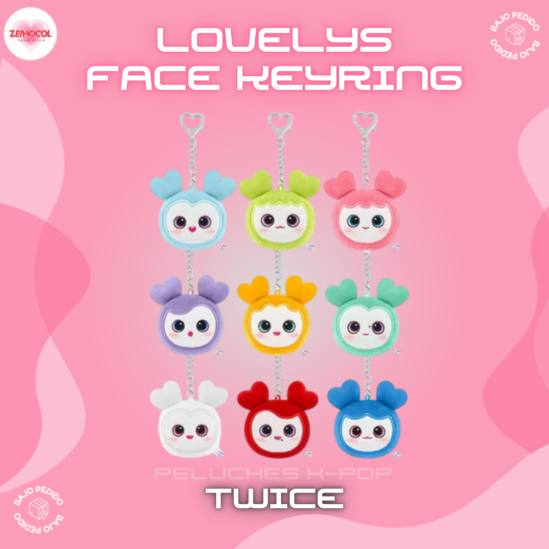 PELUCHES LOVELYS FACE KEYRING - TWICE