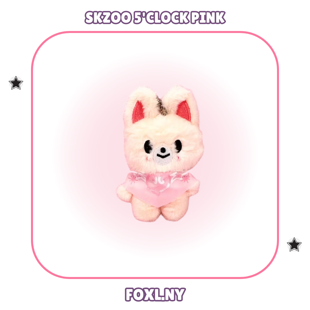PELUCHES SKZOO 5'CLOCK PINK - STRAY KIDS
