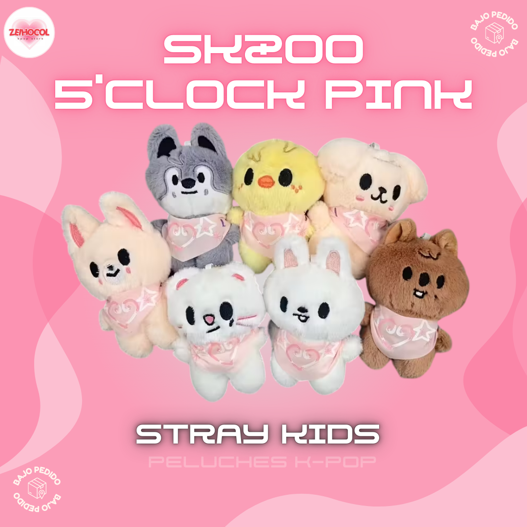 PELUCHES SKZOO 5'CLOCK PINK - STRAY KIDS