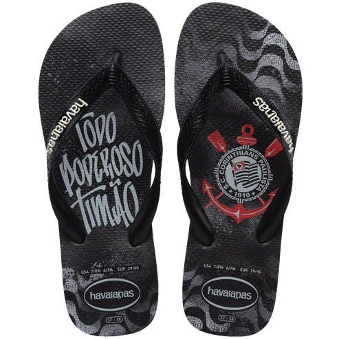 Chinelos Havaianas Top Times Corinthians