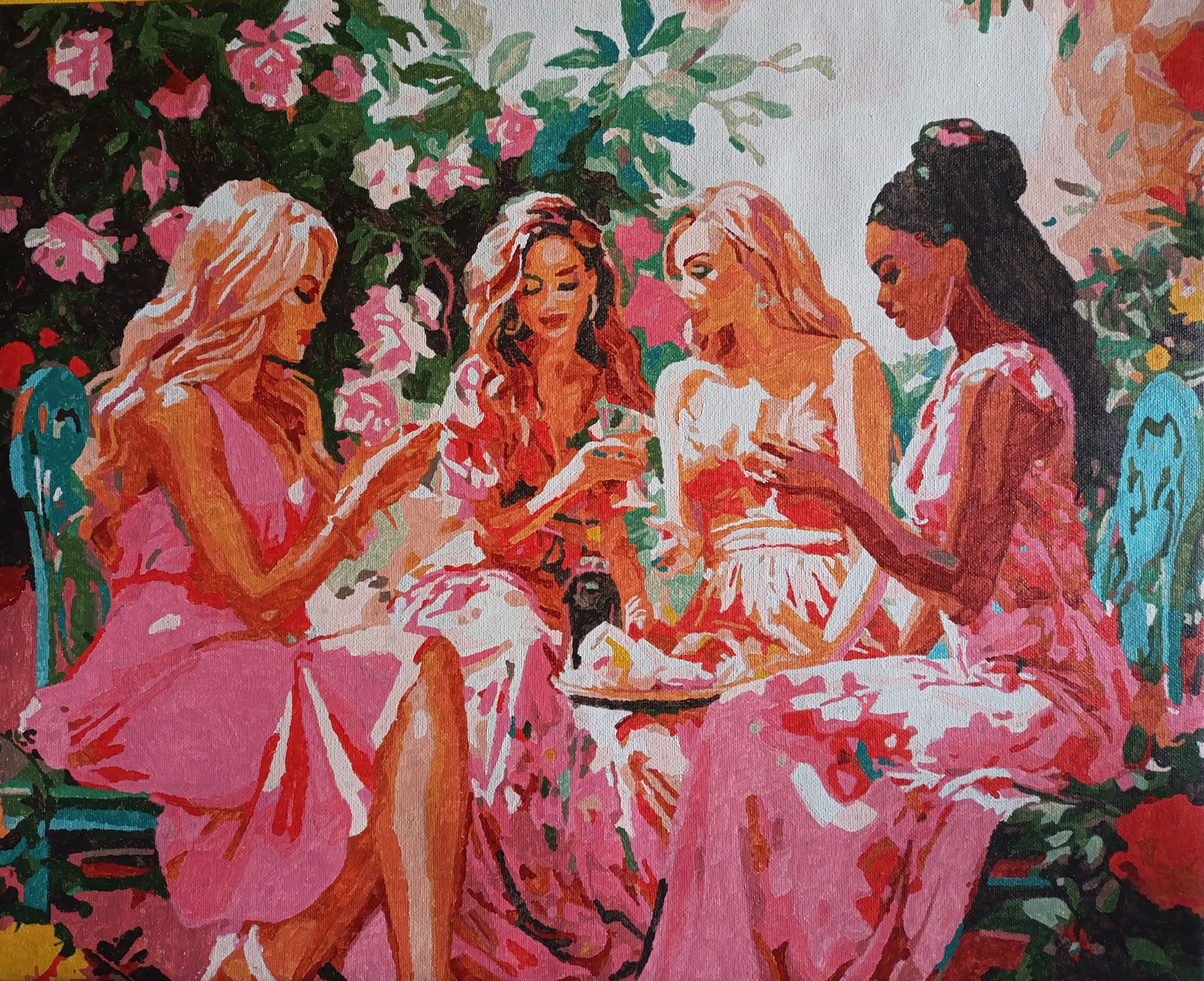 Tableau Fête entre Amies