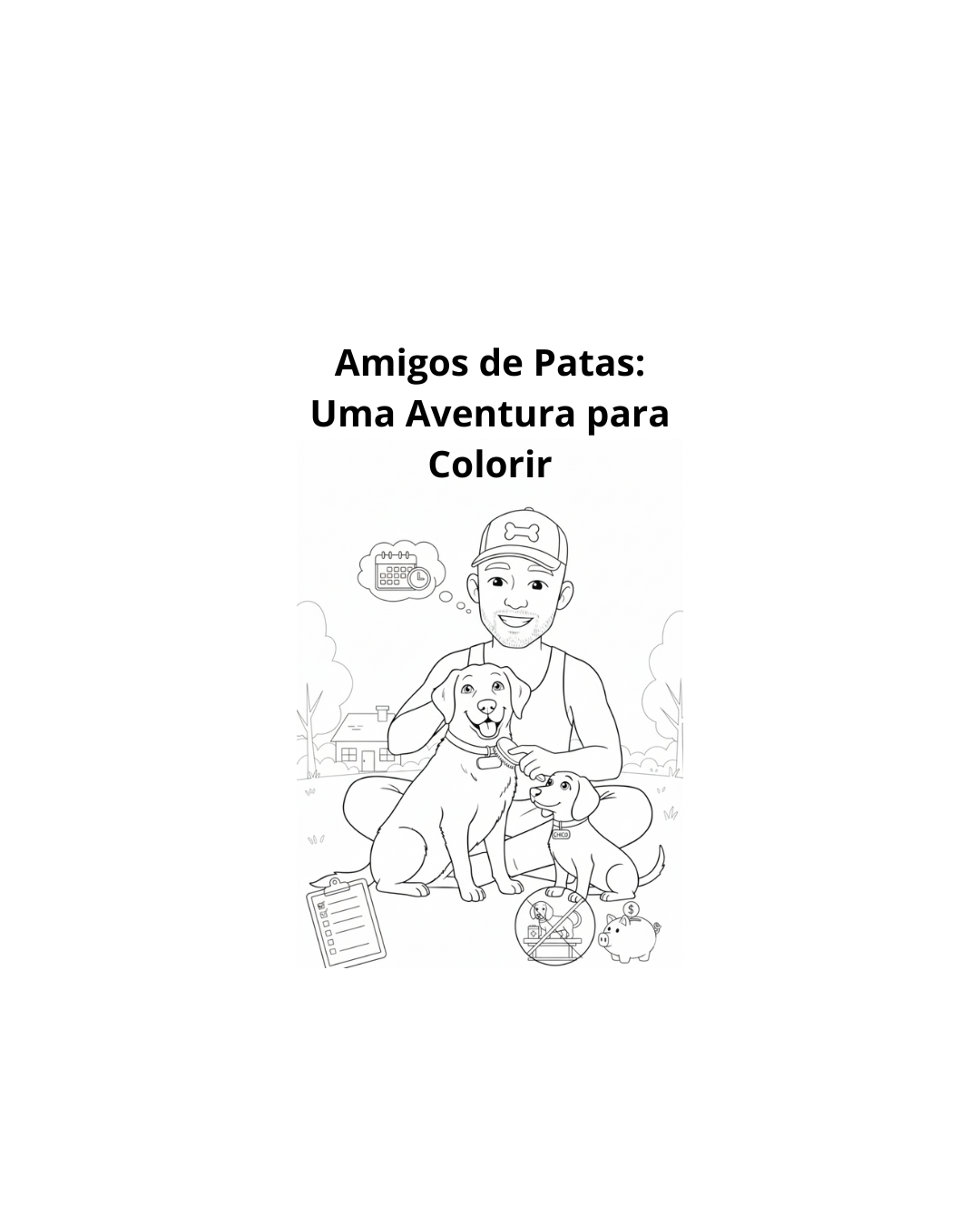 Amigos de Patas: Uma Aventura para Colorir. 25 Desenhos.