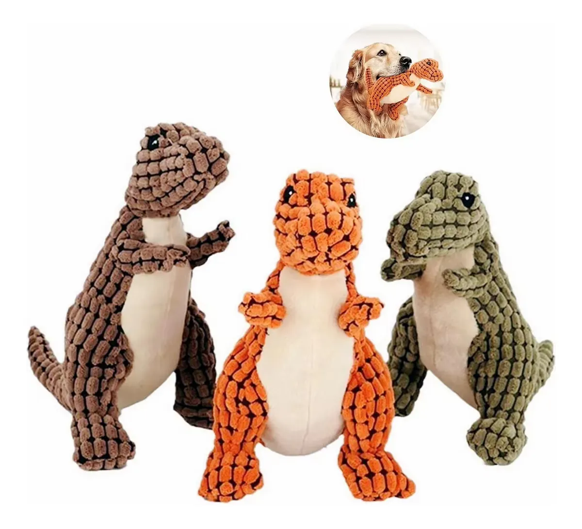 Brinquedo de Pelúcia Dinossauro para Cães