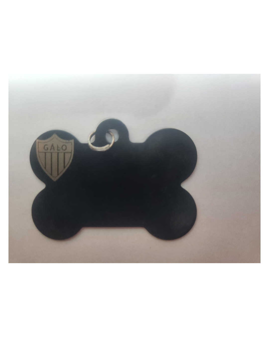 Plaquinha Pet Osso de Metal