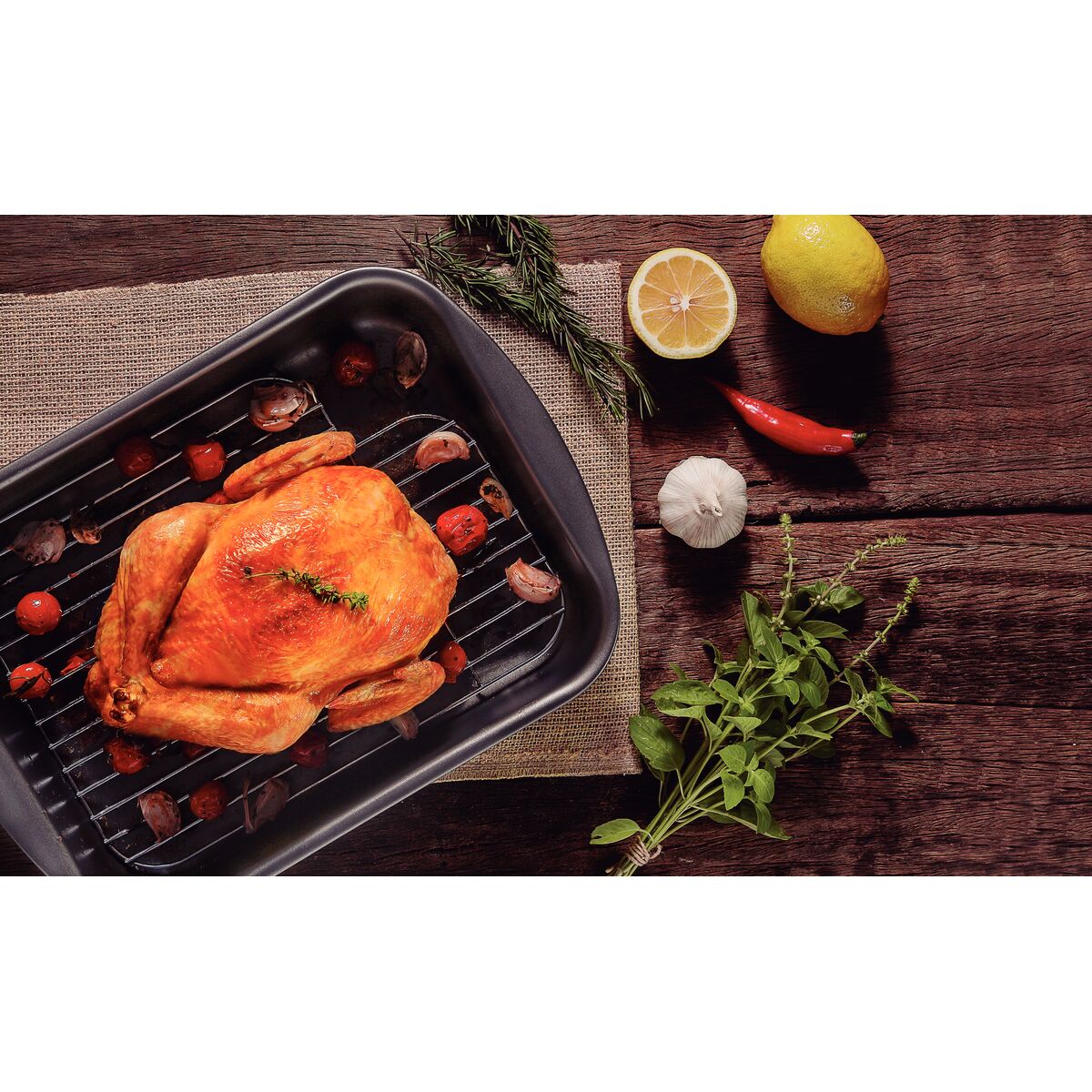 ASSADEIRA C/GRELHA ALUM 34CM GRA