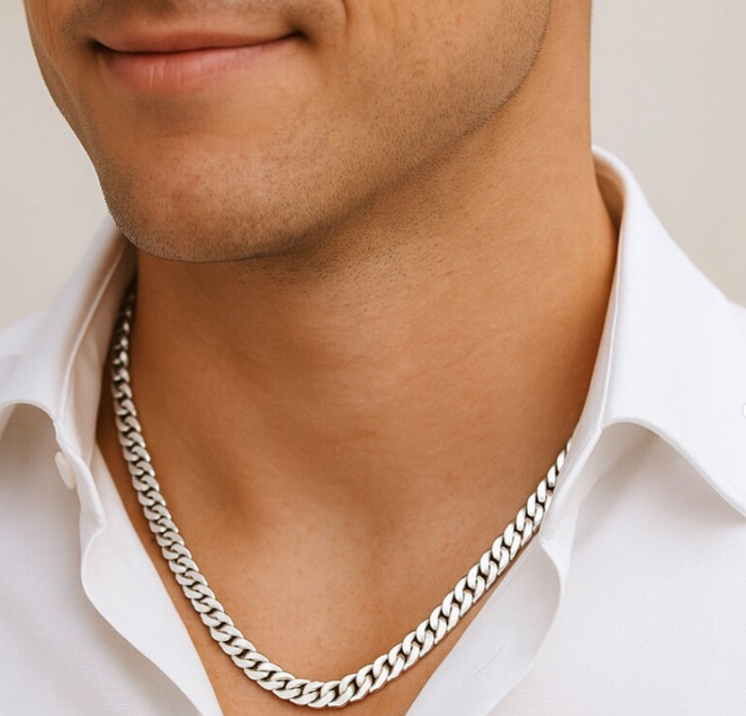 Men’s Silver Cuban Link Chain