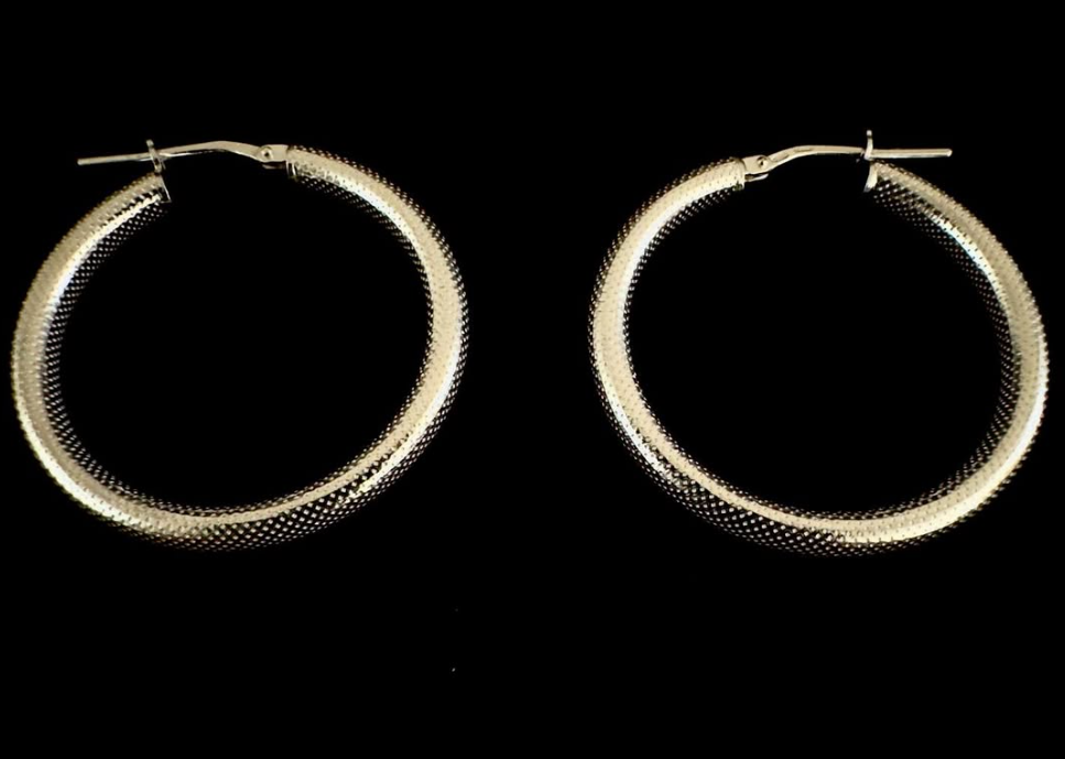 Textured Hoop Earrings