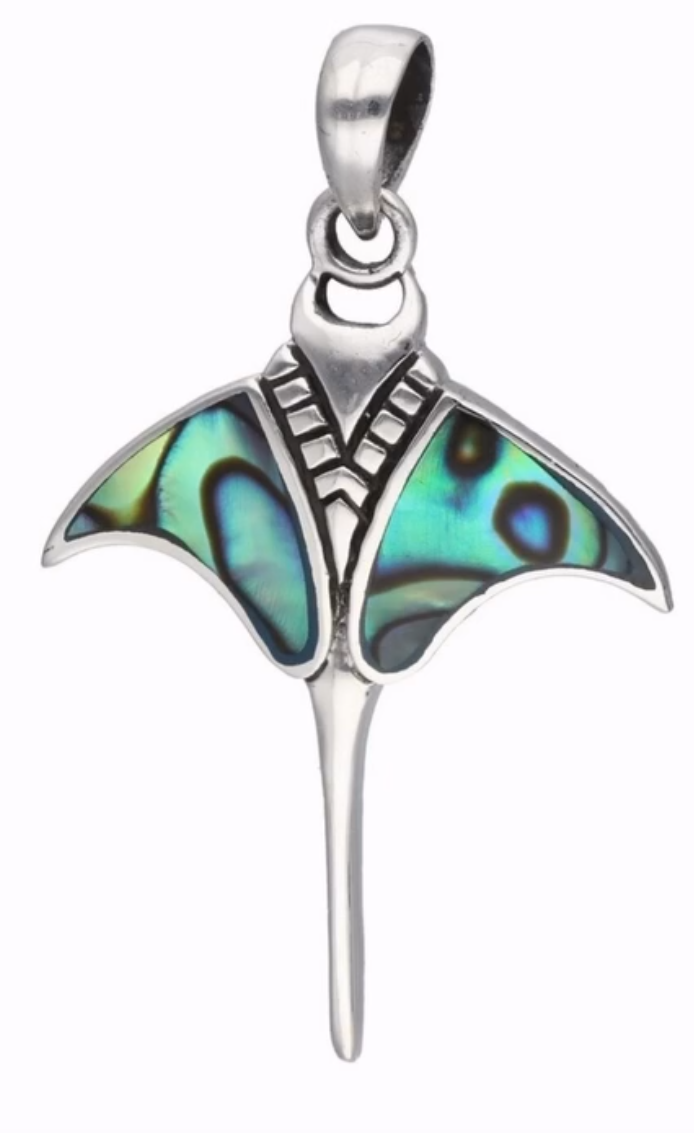 Abalone Stingray Pendant