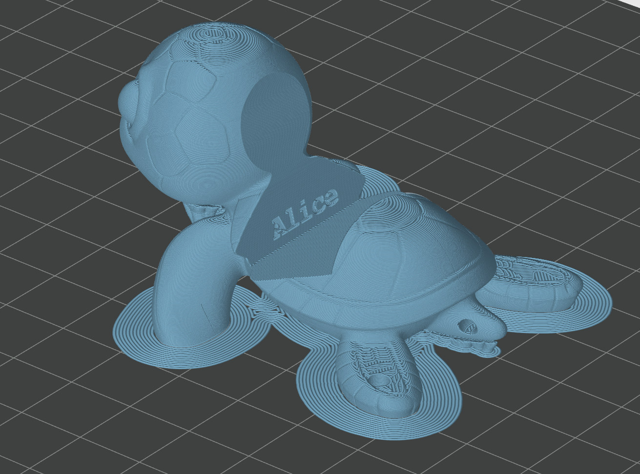 Porte-clés Tortue 3D