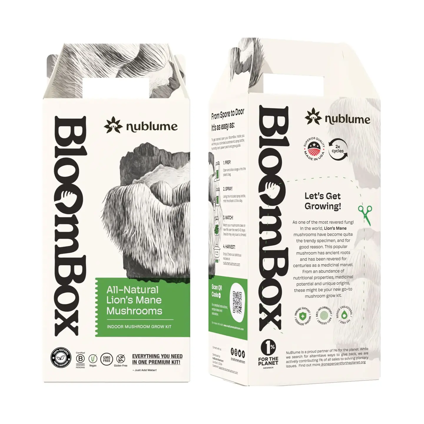 Lion’S Mane Mushroom Grow Kit | Diy Indoor Garden | Gift