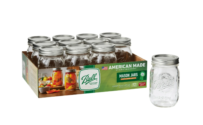 Ball Mason Jars 12-Pack 16oz
