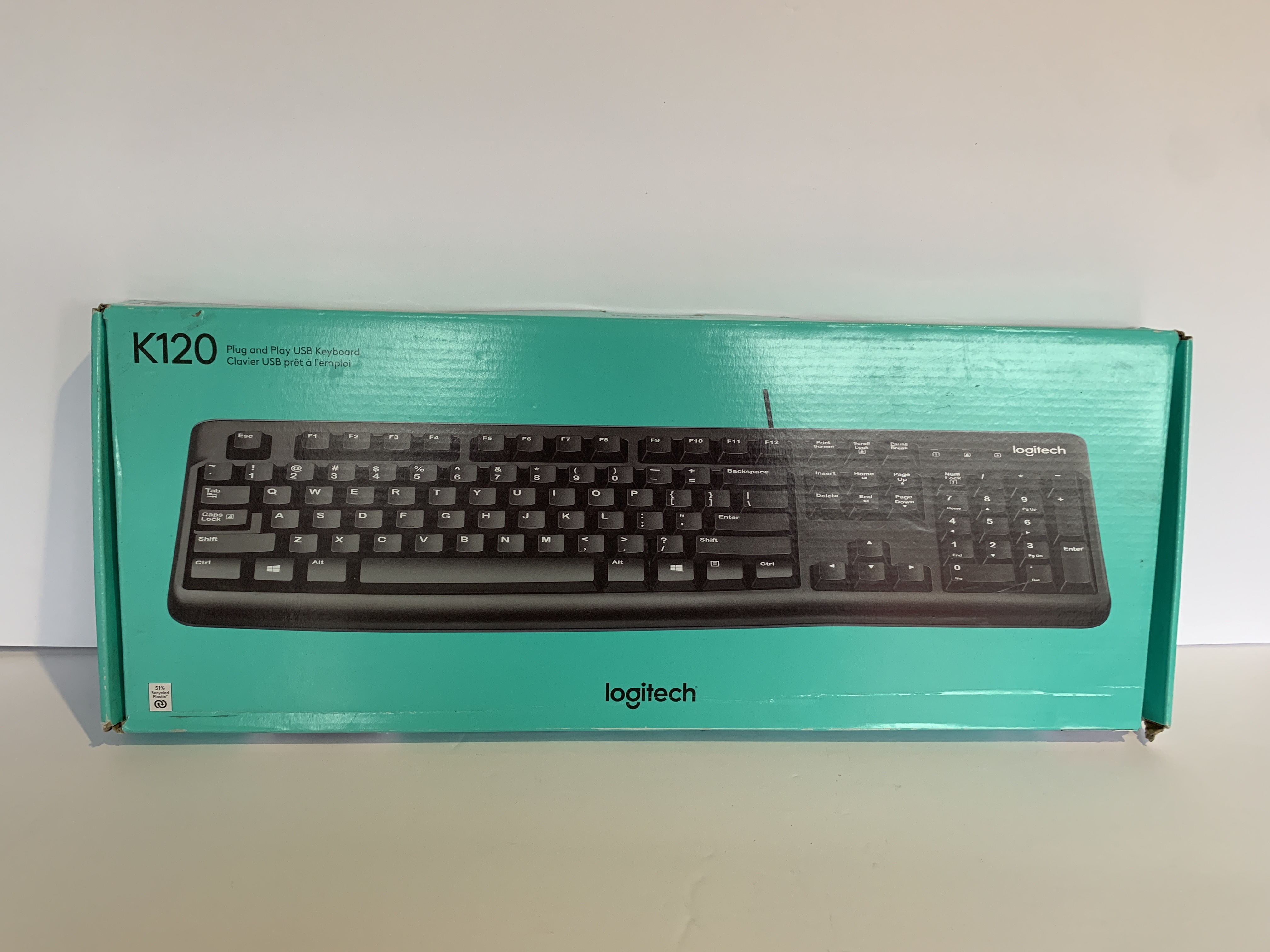 Logitech K120 Keyboard 17.6 x 6.1 x 1 (LxWxH)