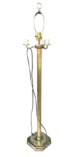 Gold Vintage Floor Lamp + Shade