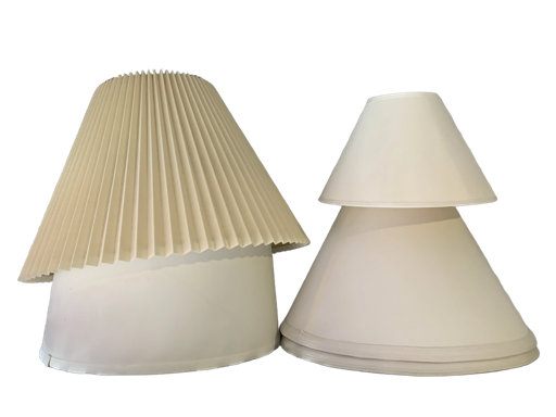 Pair of Modern Metal Table Lamps + Lamp Shade