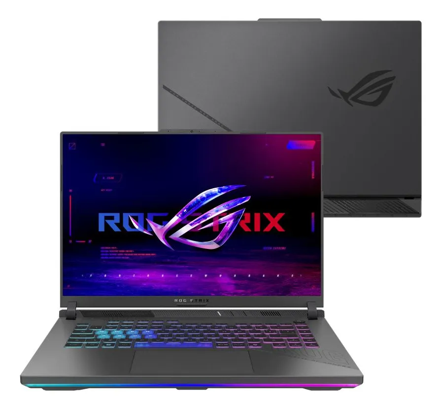 Notebook Gamer ROG Strix G16 G614PM RTX 5060 Ryzen 9 8940HX 16GB RAM 512 GB SSD W11 Tela 16" FHD 165Hz Gray - RV108W