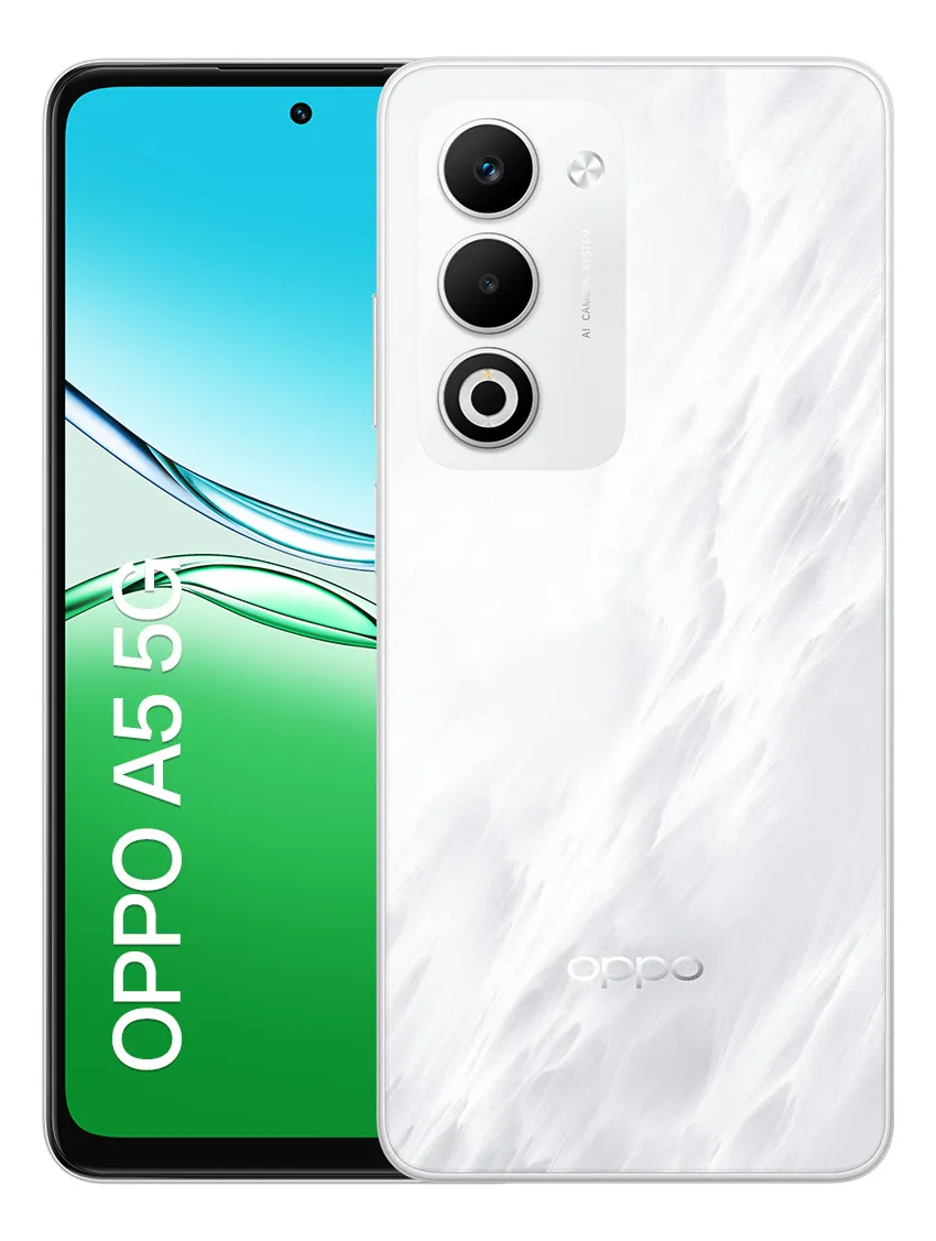 Smartphone OPPO A5 256GB 8GB RAM 5G IP65 Branco
