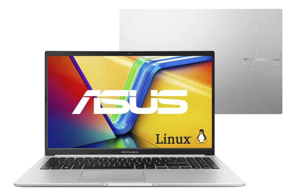 Notebook ASUS Vivobook 15 M1502YA AMD Ryzen 7 5825U 16GB Ram 1TB SSD Linux KeepOS 15,6" FHD Cool Silver - NJ613