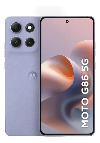 Smartphone Motorola Moto g86 5G - 512GB 24GB (8GB RAM+16GB Ram Boost) Tela 1.5K pOLED, 50MP Sony camera OIS Moto AI, videos em 4K, IP68 + IP69 - Lilas