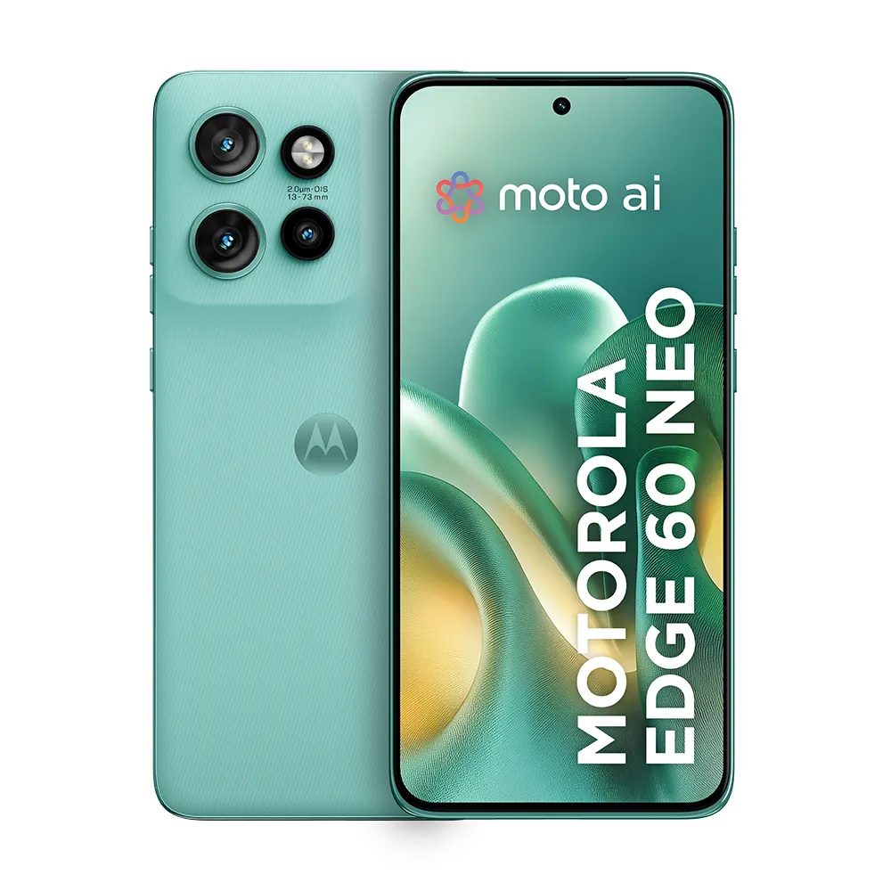 Smartphone Motorola Edge 60 Neo 5G - 256GB 24GB (12GB RAM + 12GB Ram Boost) 50MP Sony Camera Moto AI e tela 1.5K Super HD - Menta