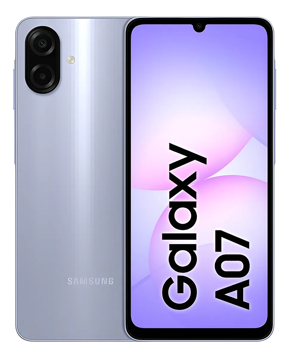 Celular Samsung Galaxy A07 128gb, 4gb, Câmera 50mp, Tela 6.7 , Proteção Ip54, Processador 6nm - Violeta