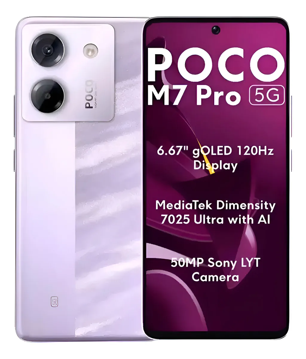 Xiaomi Poco M7 Pro 5g Dual Sim C 256gb Global 8gb Ram + Cor Lilás