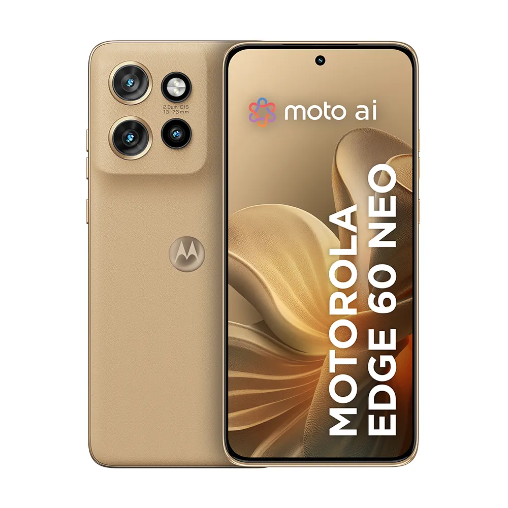 Smartphone Motorola Edge 60 Neo 5G - 256GB 24GB (12GB RAM + 12GB Ram Boost) 50MP Sony Camera Moto AI e tela 1.5K Super HD - Latte