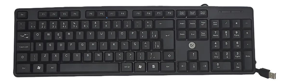 Teclado Bright 0014 QWERTY Português Brasil Cor Preto