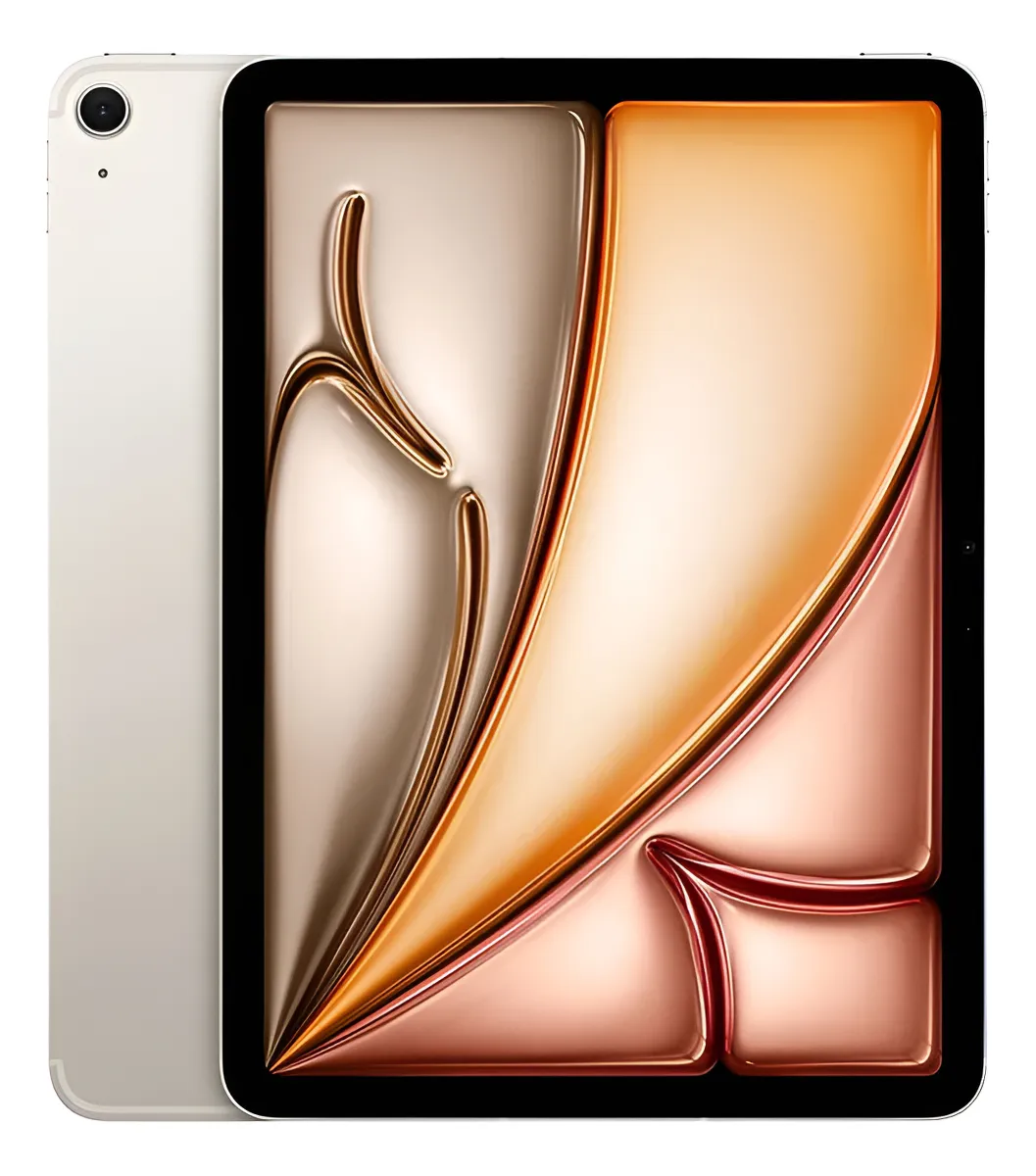 Apple 2025 iPad Air de 11 polegadas (Wi-Fi + Cellular, 256 GB) - Luz das estrelas (M3)
