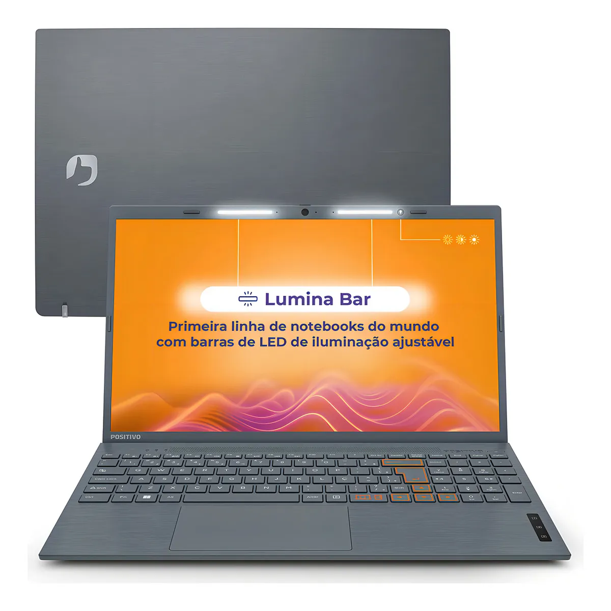 Notebook Positivo Vision C15 Lumina Bar Celeron 8gb 128gb Emmc 15 Hd Linux - Cinza