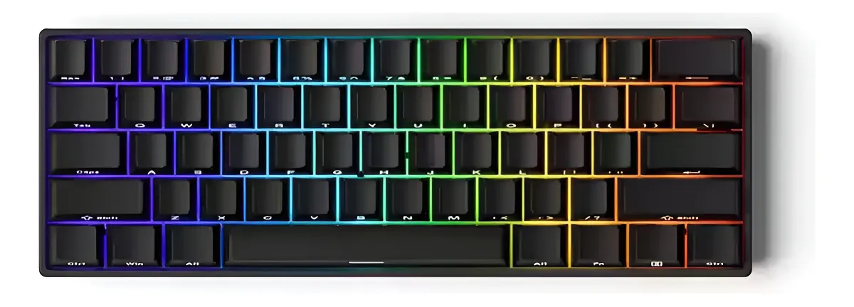 Teclado Gamer Magnético Akko Monsgeek Fun60 Pro 8000Hz Preto InglesUS 60% USBC Rgb Profissional