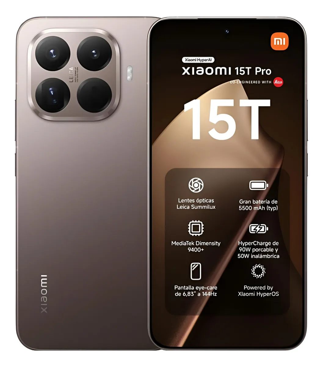 Câmera tripla Leica Xiaomi 15t Pro 12+512 Gold - dourada