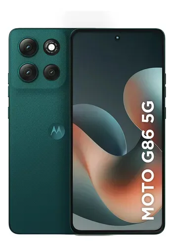 Smartphone Motorola Moto g86 5G - 512GB 24GB (8GB RAM+16GB Ram Boost) Tela 1.5K pOLED, 50MP Sony camera OIS Moto AI, videos em 4K, IP68 + IP69 - Verde Escuro