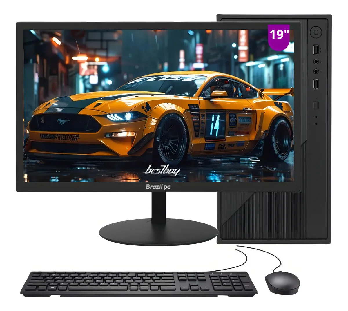 Computador Completo Bestboy Intel I5 8gb Ssd 240gb Monitor Led 19 Windows 10