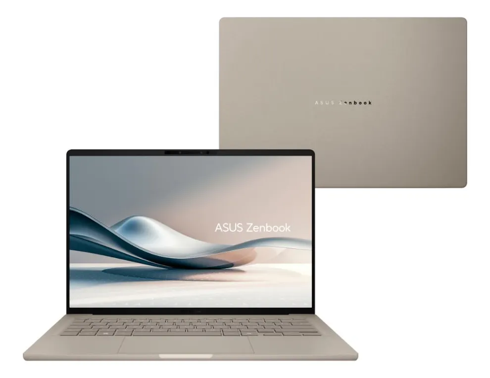 Notebook ASUS Zenbook A14 UX3407QA Snapdragon X 32GB Ram 1TB SSD Windows 11 Copilot+ 14" OLED Bege - QD391W