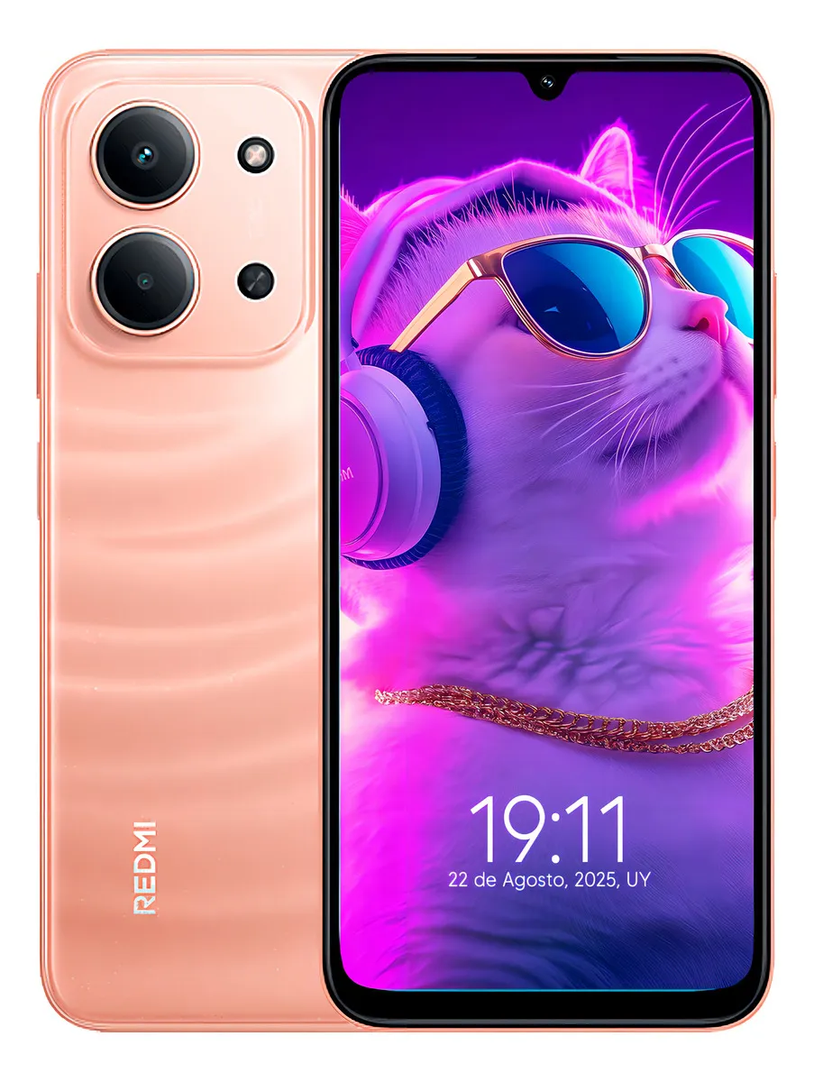 Xiaomi Redmi 15c 8gb Ram 256Gb Dual Sim 50mp Fm Impressão digital Dimm laranja