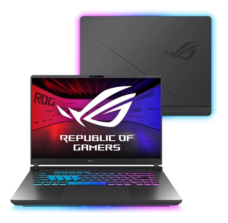 Notebook ASUS ROG Strix G16 NVIDIA GeForce RTX 5060 Intel Core i9 14900HX 2,2 GHz 16GB Ram 512GB SSD Windows 11 Home Tela 16" 240Hz Eclipse Gray - G615JMR-S5001W