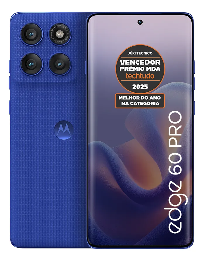 Smartphone Motorola Edge 60 Pro 5g - 256gb 24gb (12gb Ram+12gb Ram Boost) Tela Quad-curve Moto Ai 50mp Sony Camera Ultrarresistencia Militar Ip68 + Ip69 - Azul