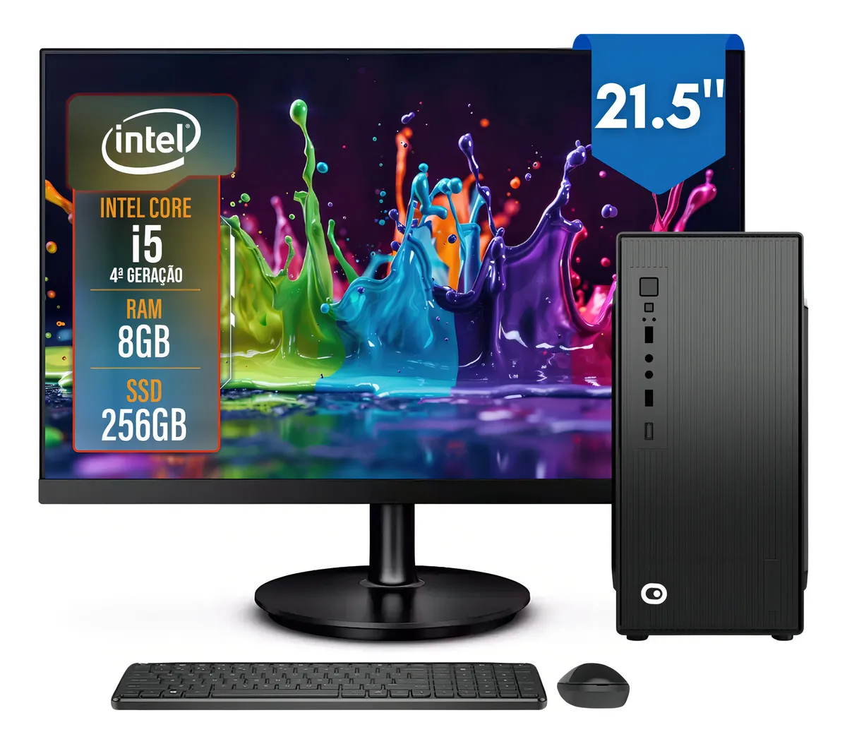 Computador Completo 2Eletro Top Intel Core i5, 8GB RAM, 256GB, Bivolt, 21.5" Full HD - CD2E-0119TO