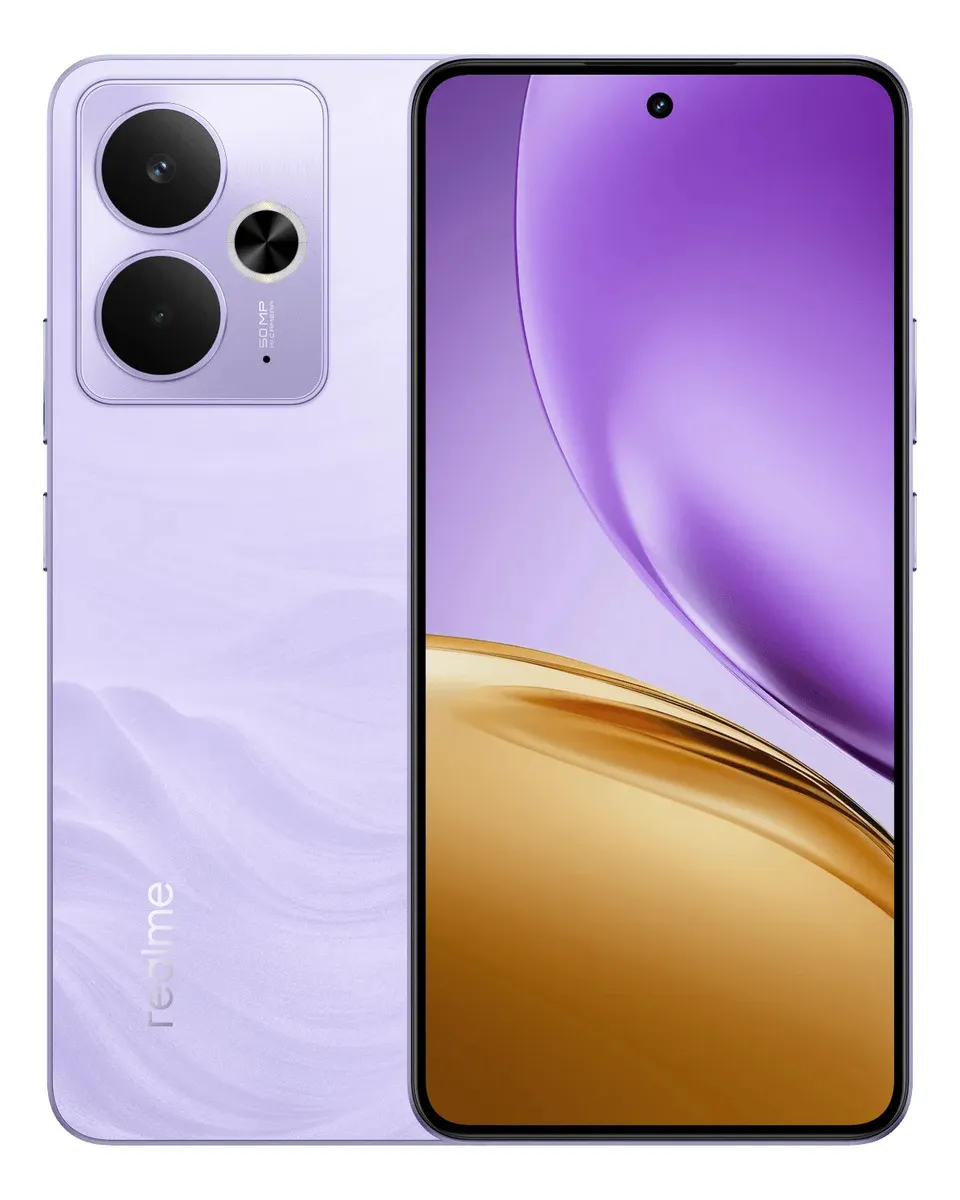 Smartphone Realme 14t 256gb 8gb Ram Tela 6.7 Câmera 50mp Lilás