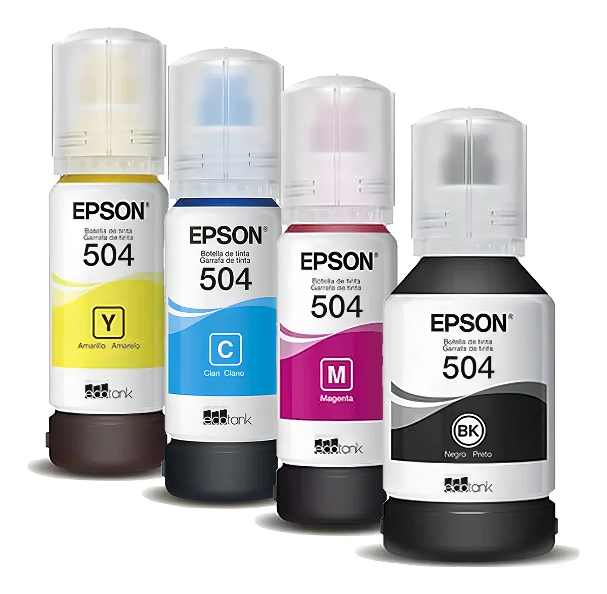 Kit 4 Refil Tinta T504 Epson L4150 L4160 L6161 L6191 L6171 Tinta Colorido