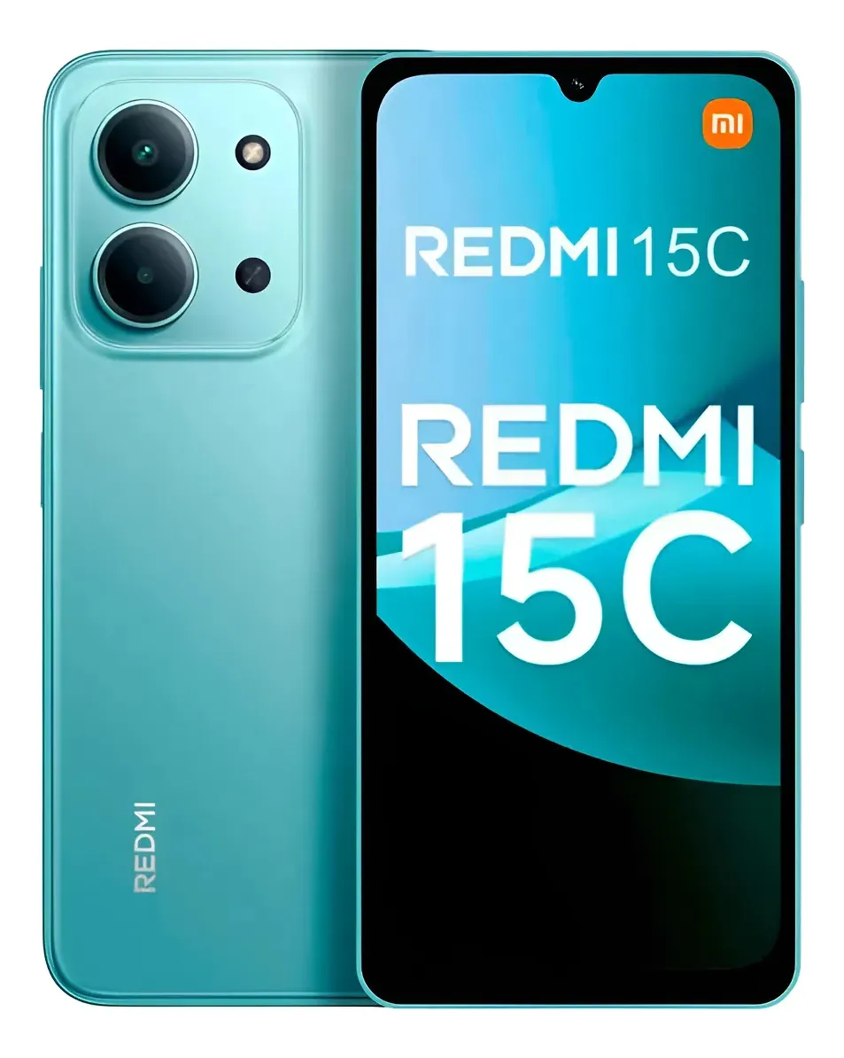 Câmera Xiaomi Redmi 15c 6.9 4G 256gb 8gb Ram Hyperos 50mpx - verde menta
