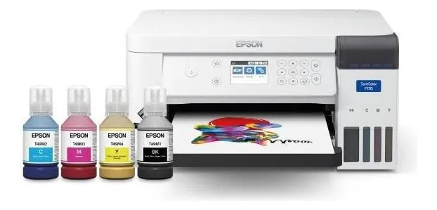 EPSON Impressora Sublimática Surecolor F170, tanque de tinta colorida - USB, A4, Branca, C11CJ80202