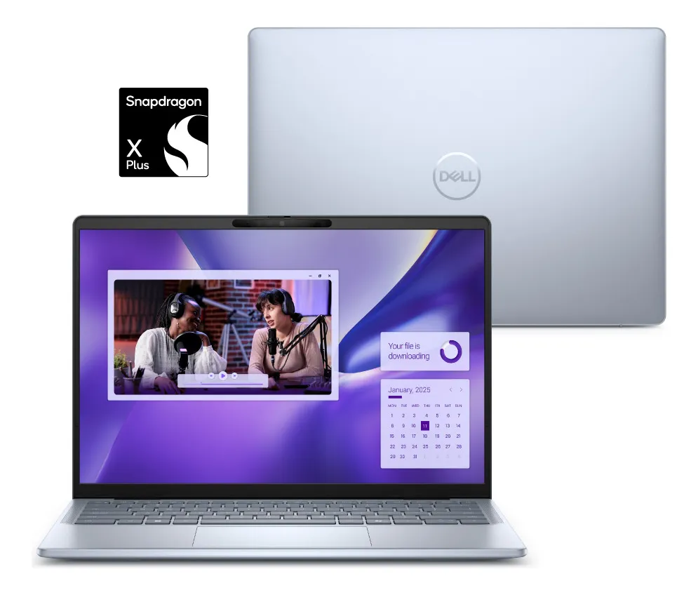 Notebook Dell Inspiron Plus I14-QCXPLUS-M20 14" QHD+ Touch Snapdragon® X Plus 16GB 1TB SSD Windows 11 Prata Gelo