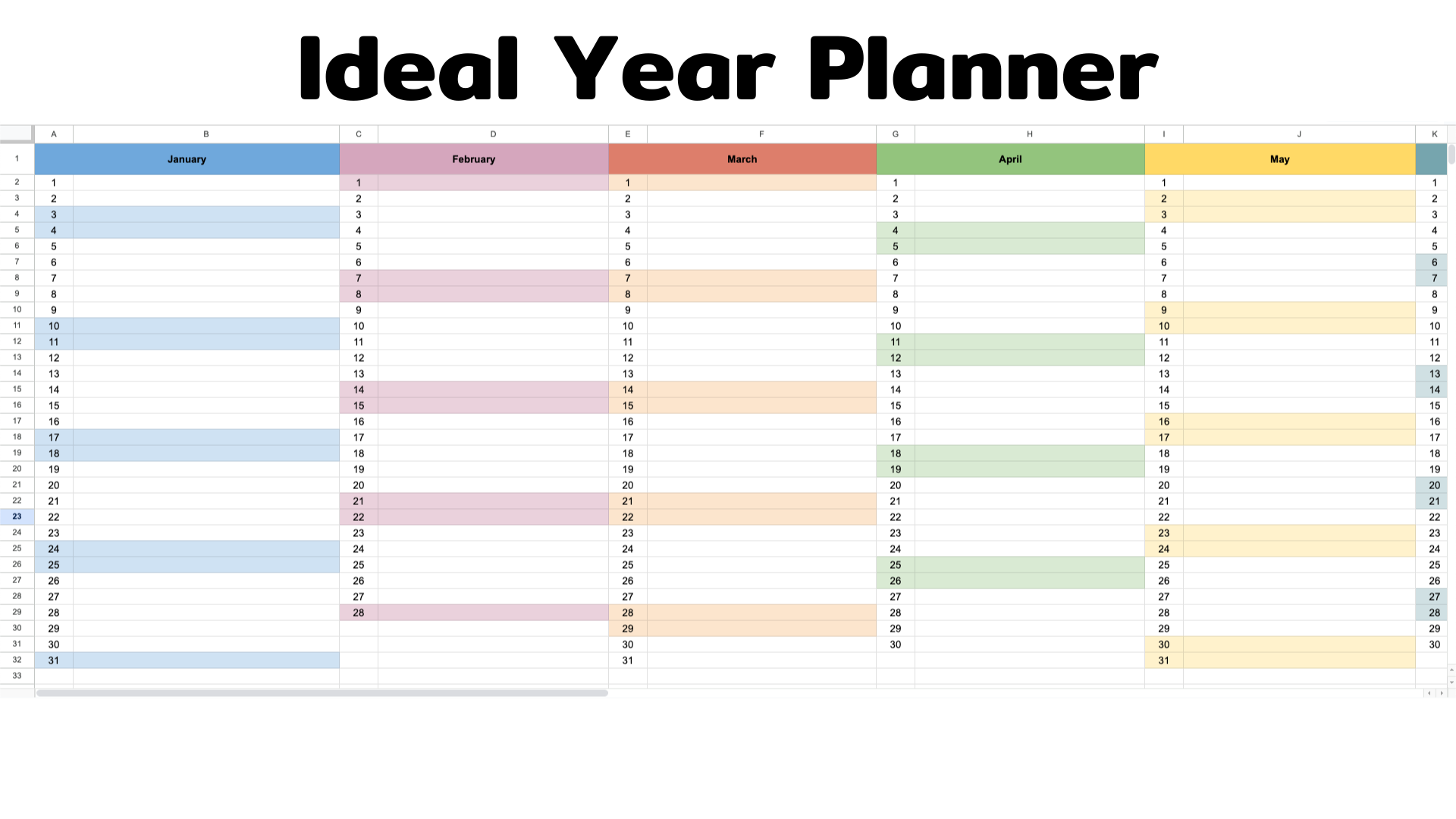 Ideal Year Planner 2026