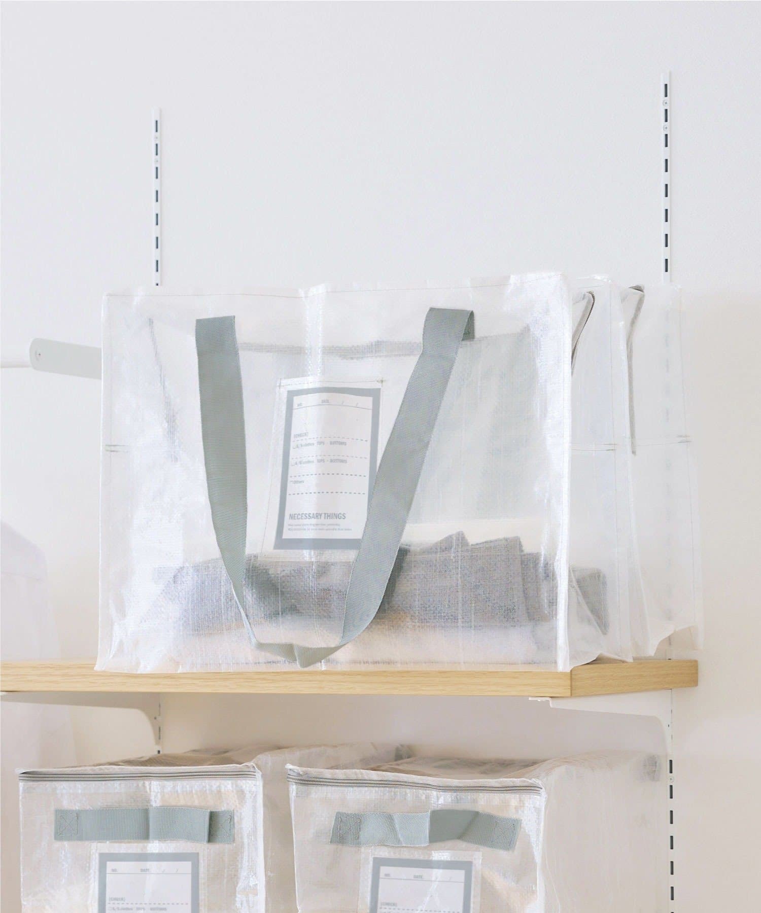 3COINS 多用途防潮折疊袋L（透明）